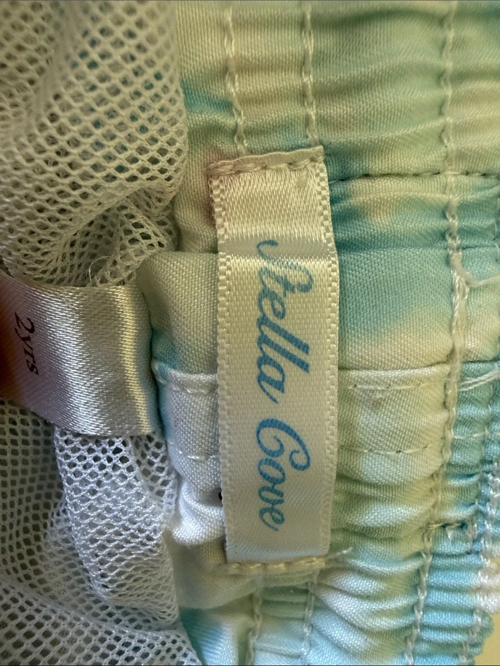 Stella Cove Light Blue and White Cloud Swim Trunks